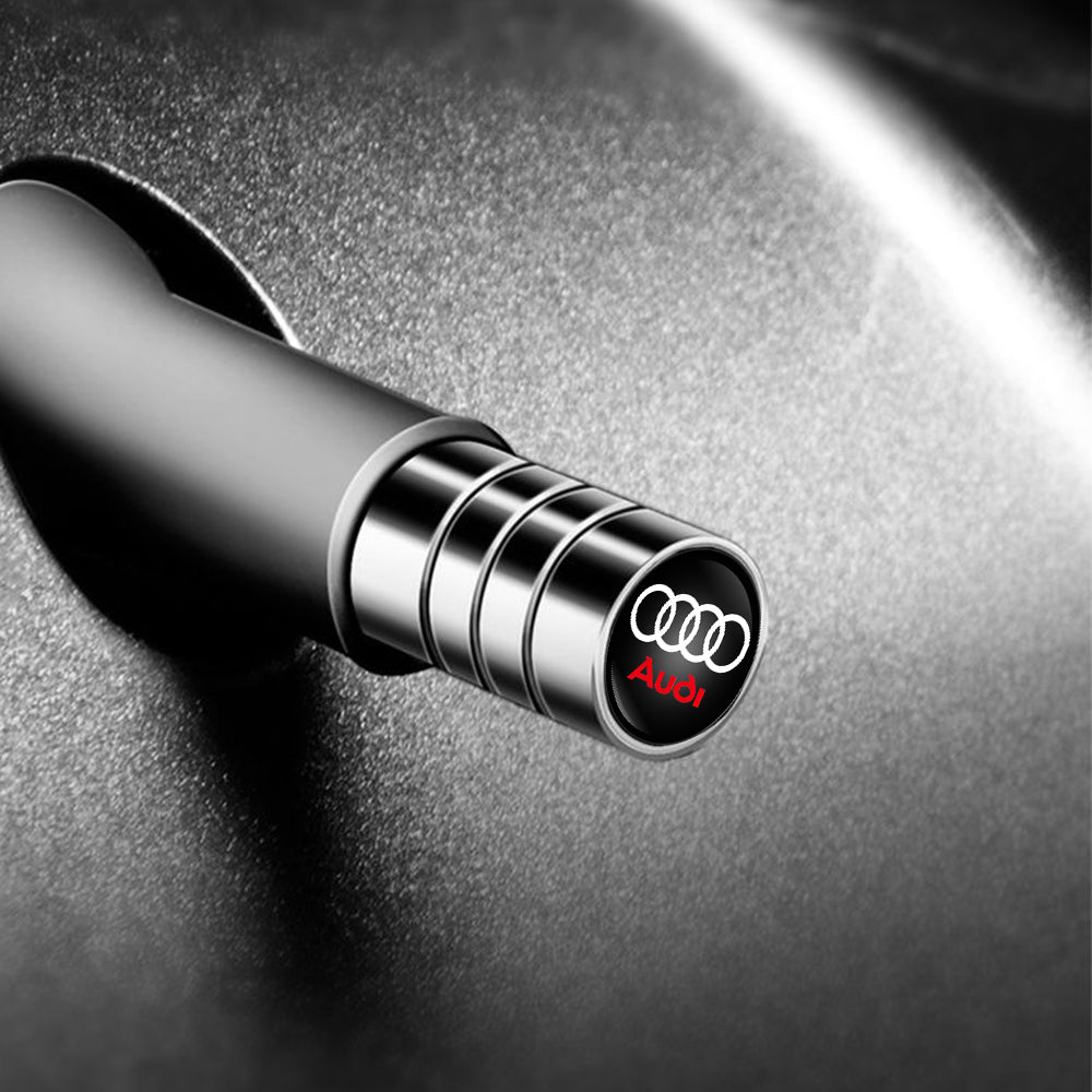 4 stk sølv Audi ventilhætter