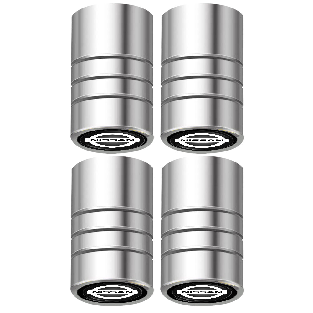 4 stk sølv Nissan ventilhætter