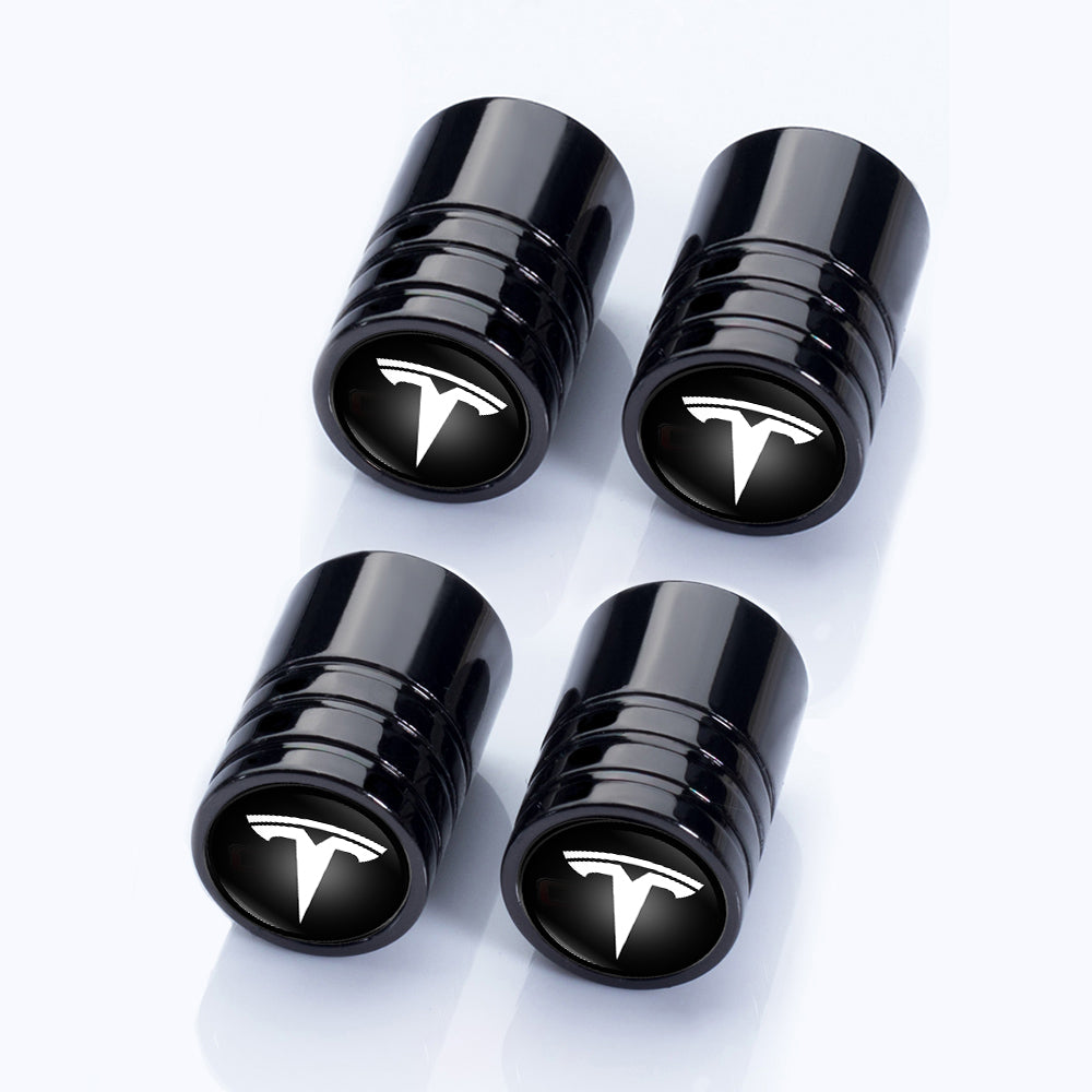 4 stk sorte Tesla ventilhætter