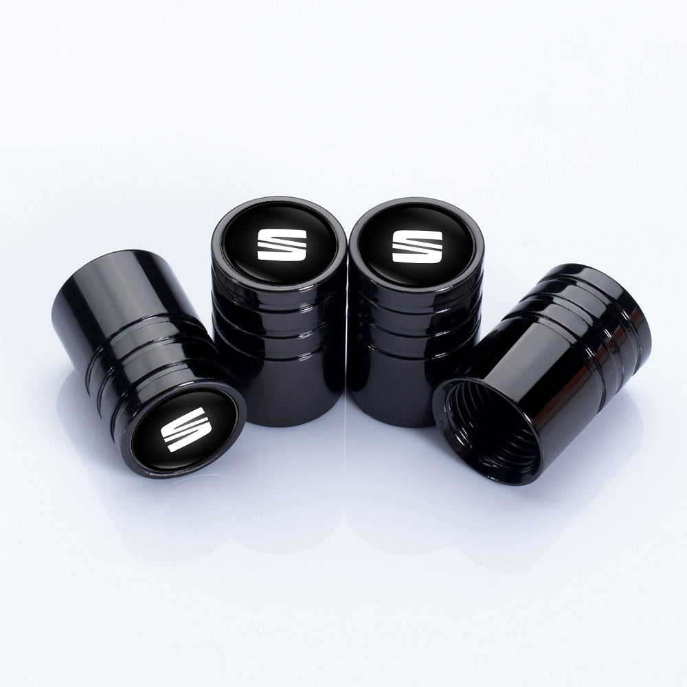 4 stk sorte Seat ventilhætter