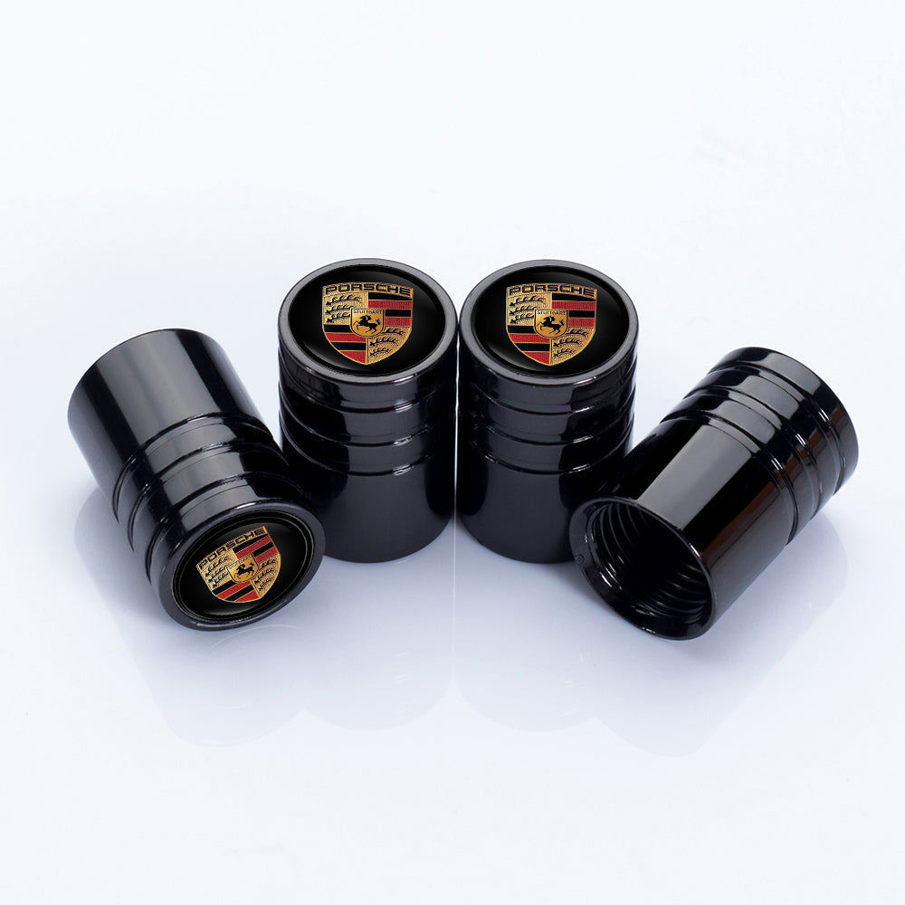 4 stk sorte Porsche ventilhætter