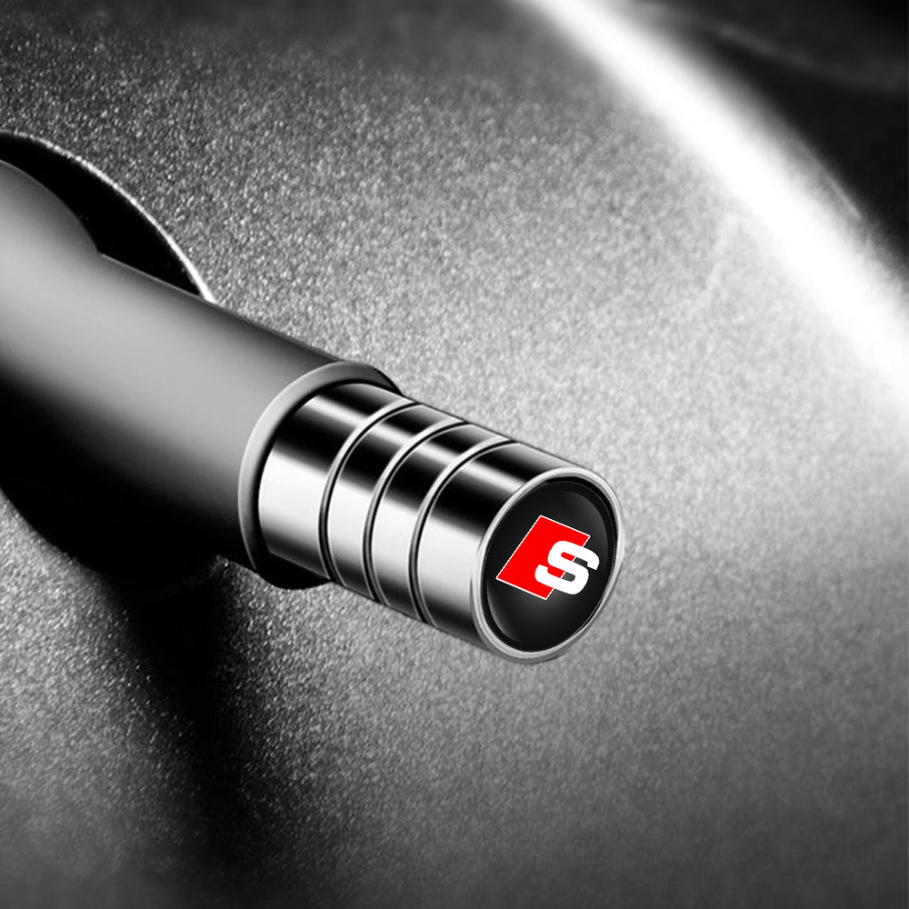 4 stk sølv S-Line ventilhætter