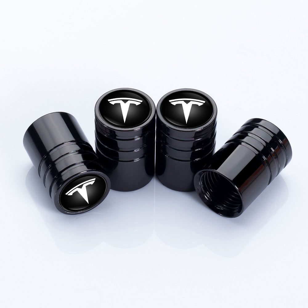 4 stk sorte Tesla ventilhætter