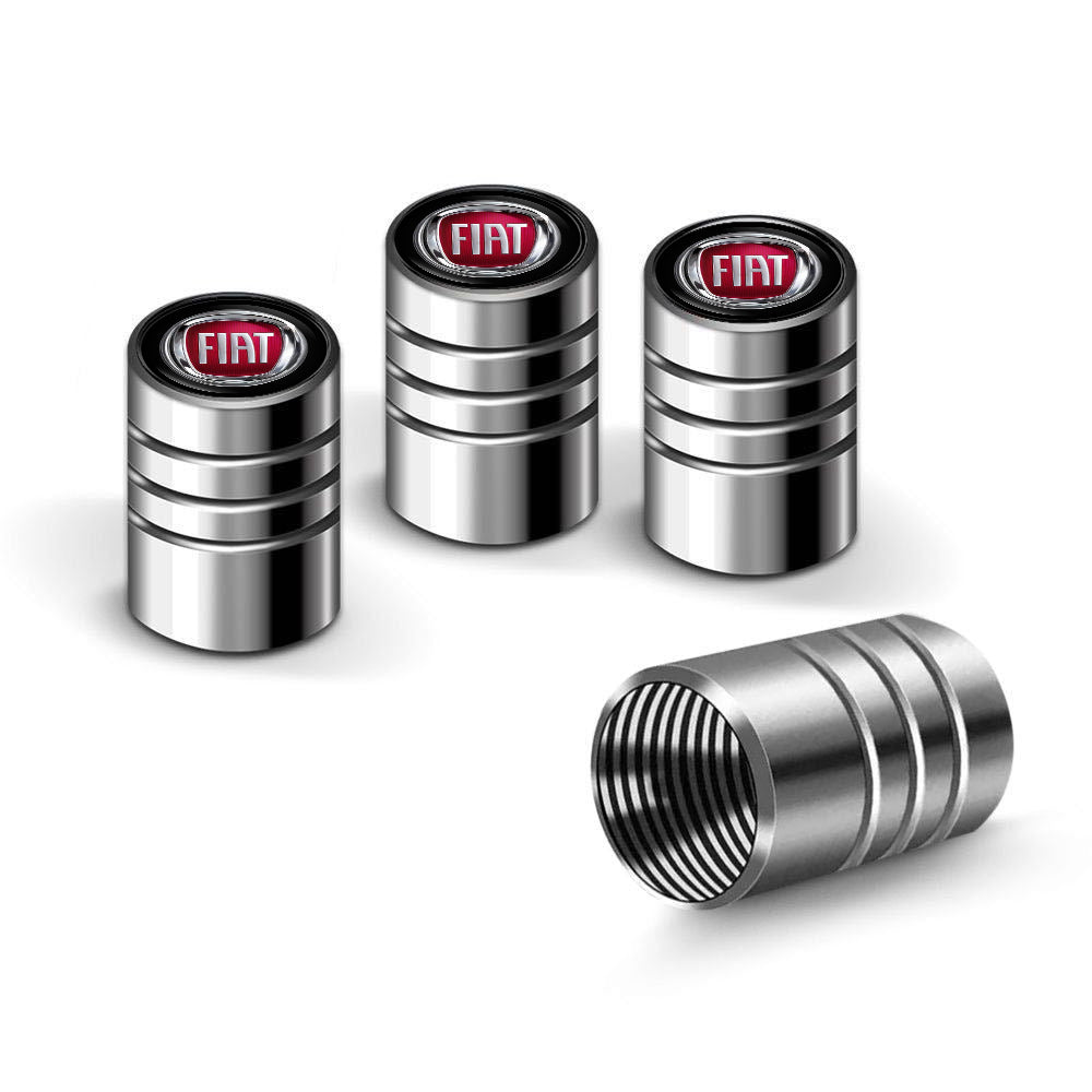 4 stk sølv Fiat ventilhætter