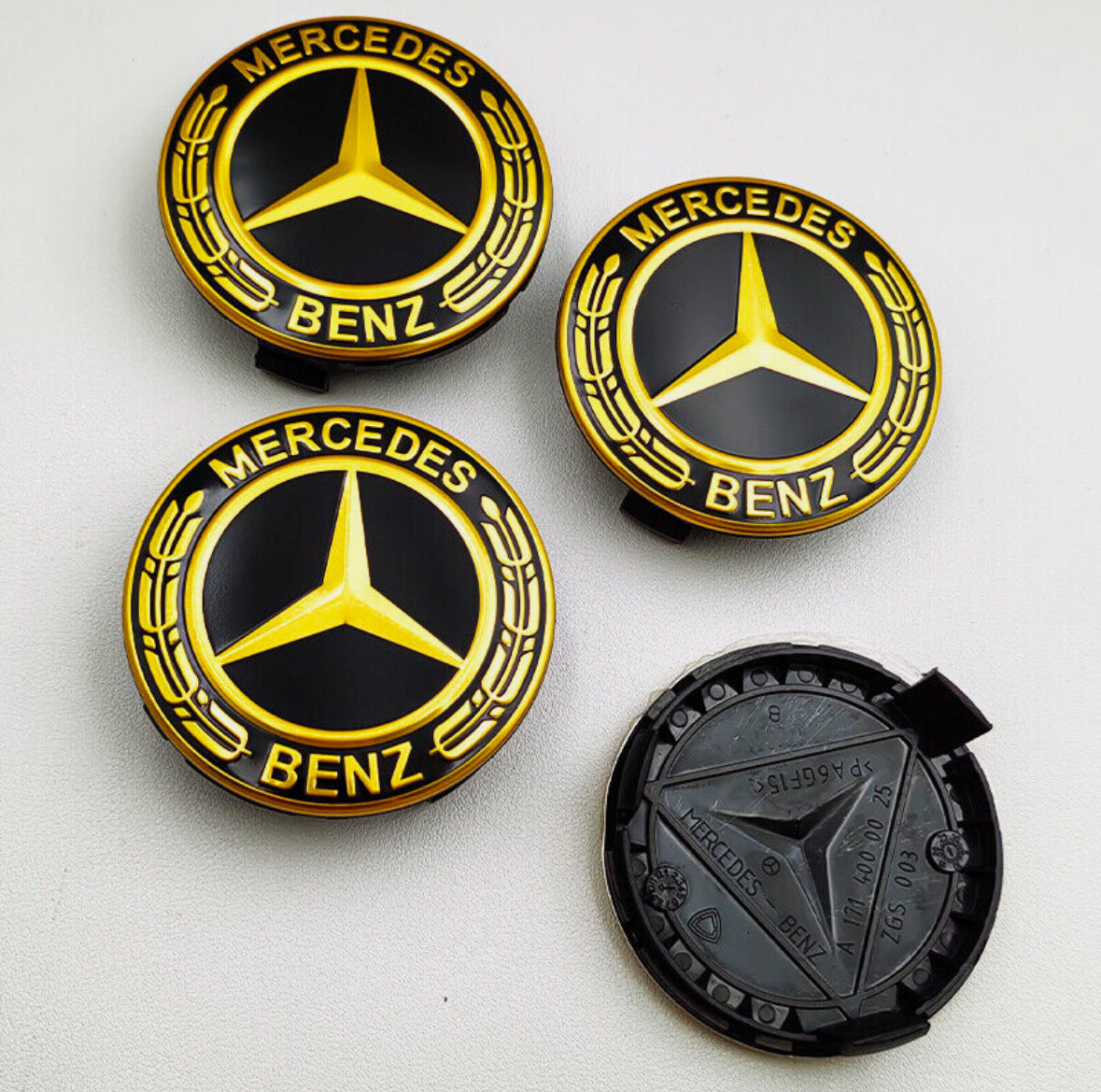 Mercedes guld centerkapsler 4 stk