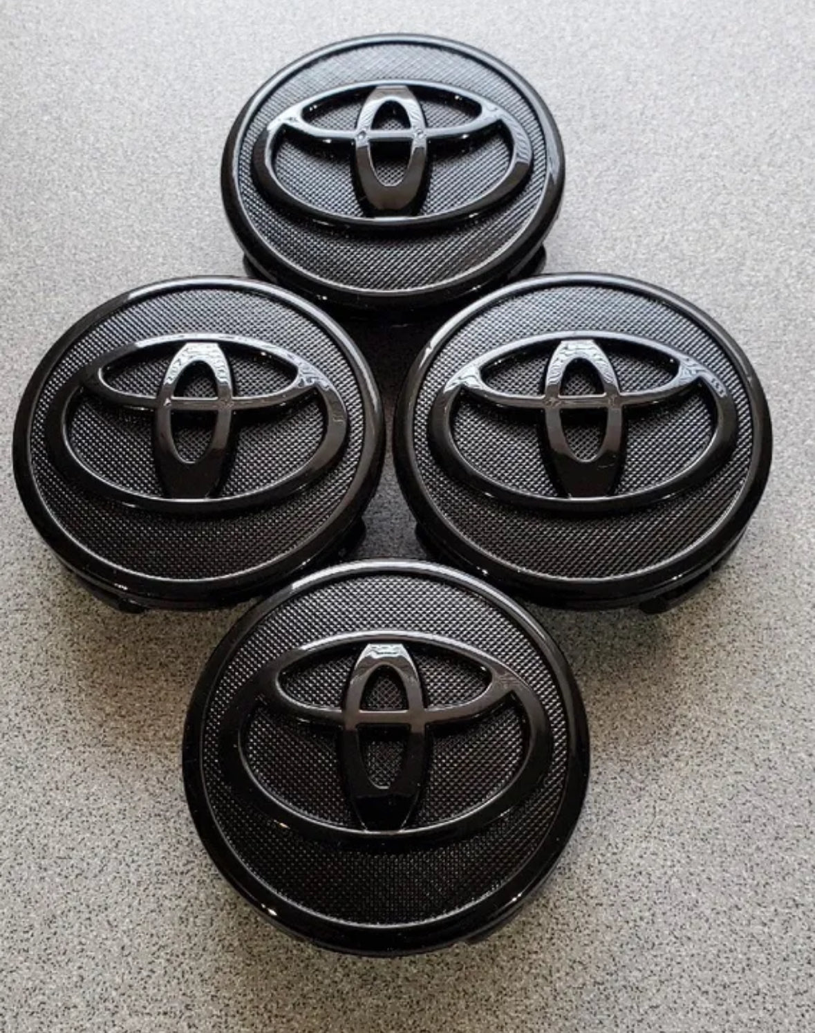 Toyota blank sorte centerkapsler