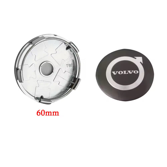 Volvo sort centerkapsler 4 stk