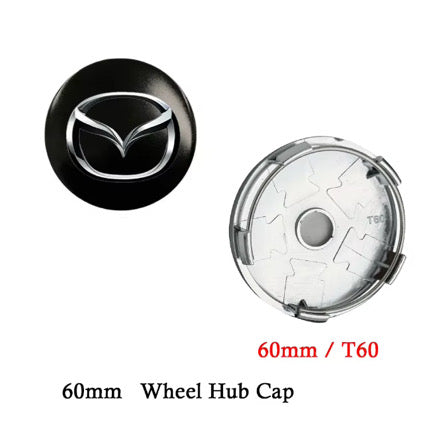 Mazda sort centerkapsler 4 stk