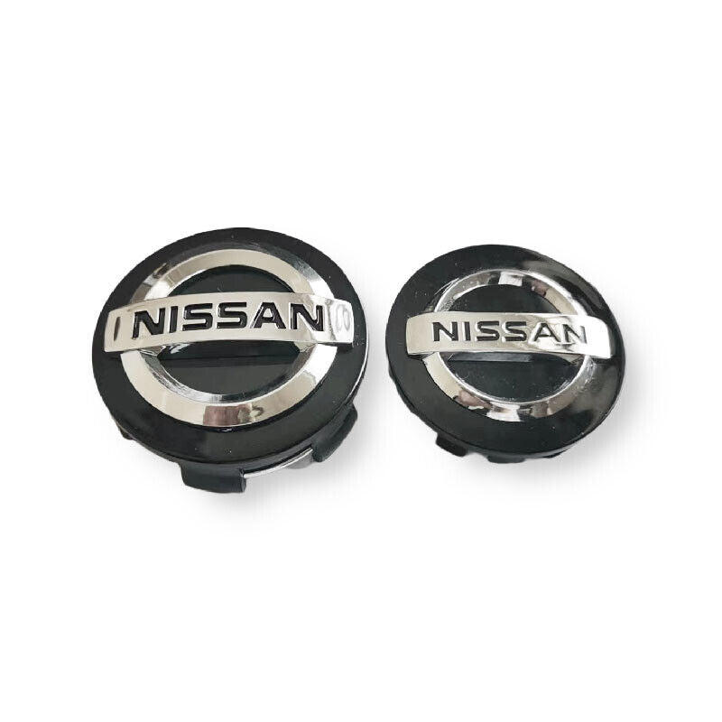 Nissan sort centerkapsler 4 stk