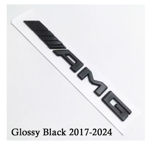Blank sort AMG-bagemblem til Mercedes 2017-2024
