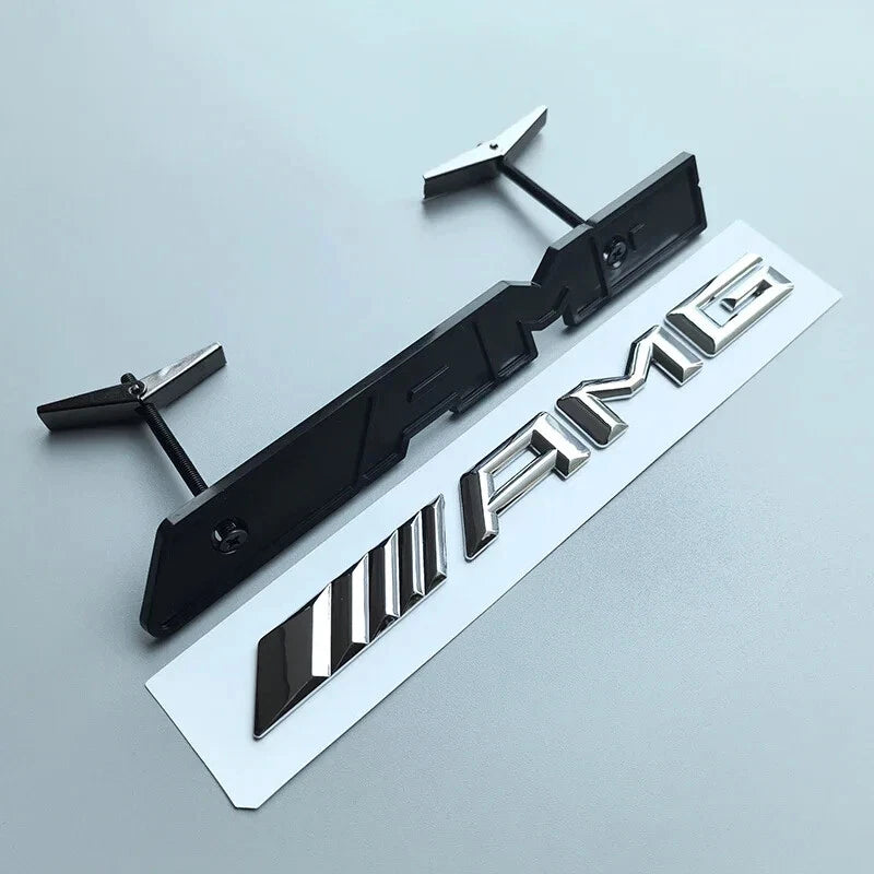 Chrome AMG Frontgrill Emblem til Mercedes