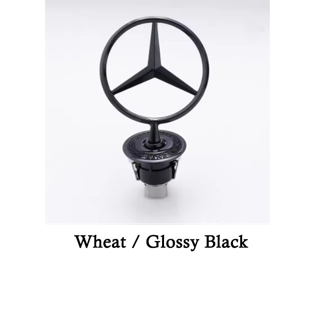 Mercedes blank sort stjerne emblem med logo