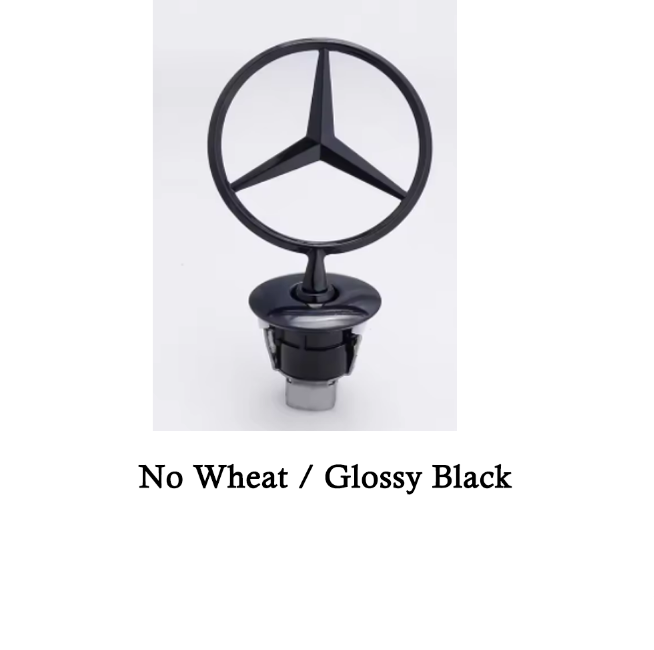 Mercedes blank sort stjerne emblem uden logo