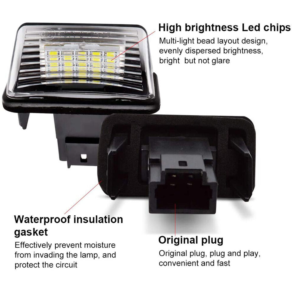 Citroen/Peugeot led nummerpladelygte