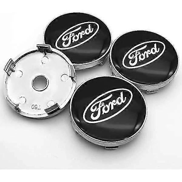 Ford sort centerkapsler 4 stk