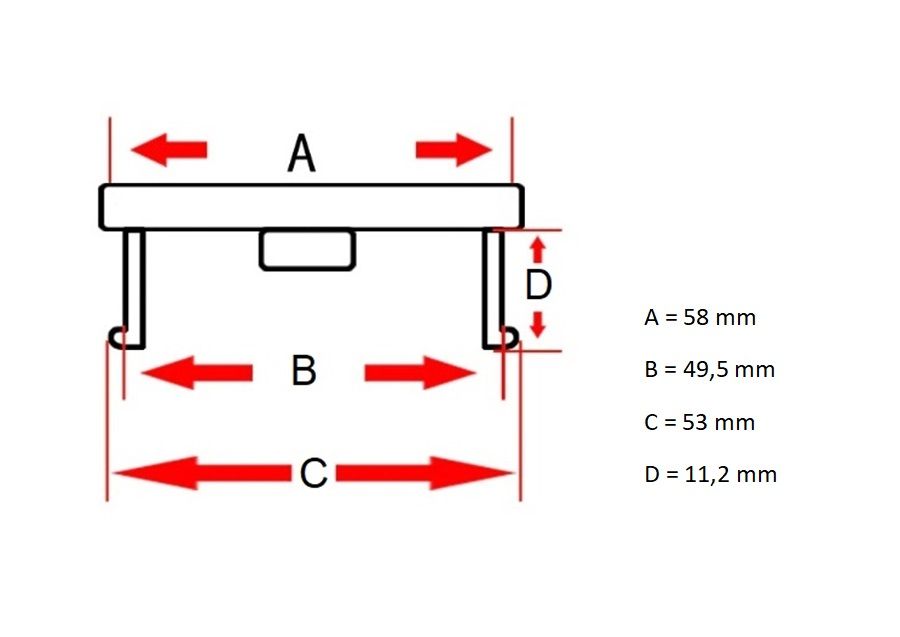 Kia sort-hvid centerkapsler 4 stk