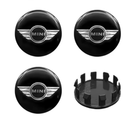 Mini sort centerkapsler 4 stk