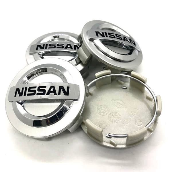 Nissan sølv centerkapsler 4 stk