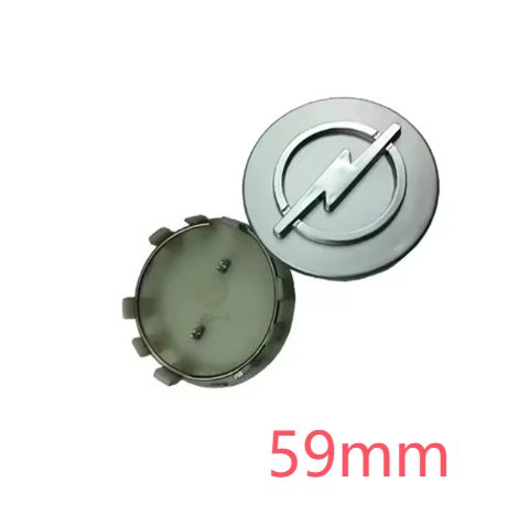 Opel sølv centerkapsler 4 stk