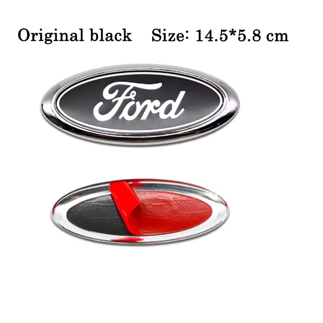 Ford Front-/Bagklap Emblem – Original Sort (flere størrelser) - Covered