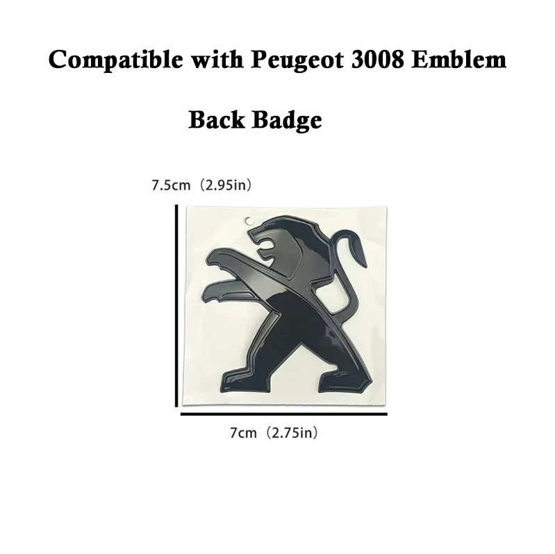 Peugeot sort logo til bagklappen