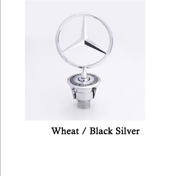 Mercedes mørkeblå stjerne emblem med logo