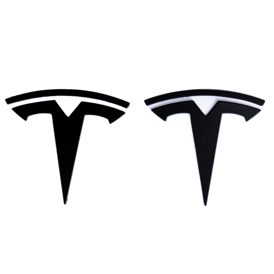 Tesla Y sort emblem sæt