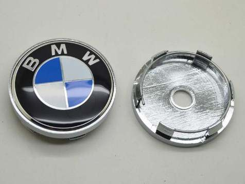 BMW blå centerkapsler 4 stk