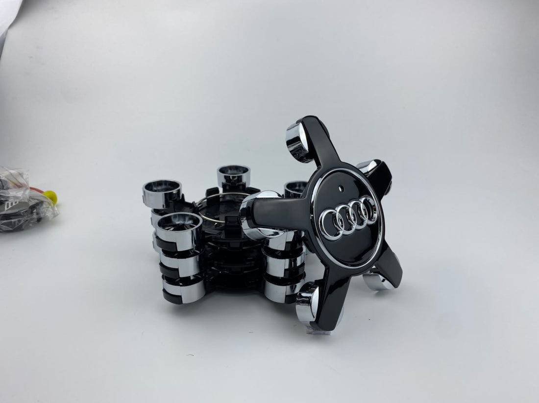 Audi sort centerkapsler sort 4 stk
