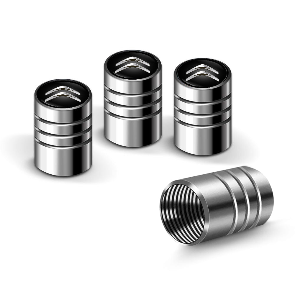 4 stk sølv Citroen ventilhætter