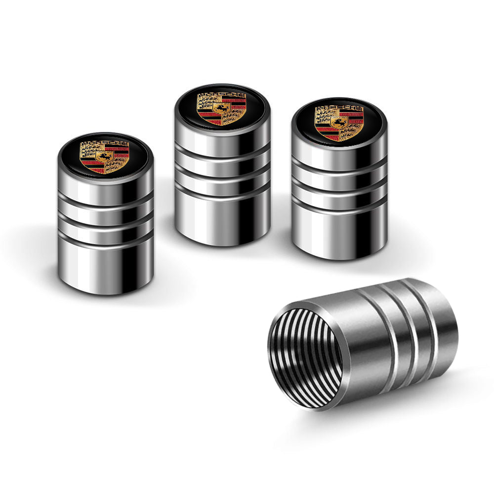 4 stk sølv Porsche ventilhætter