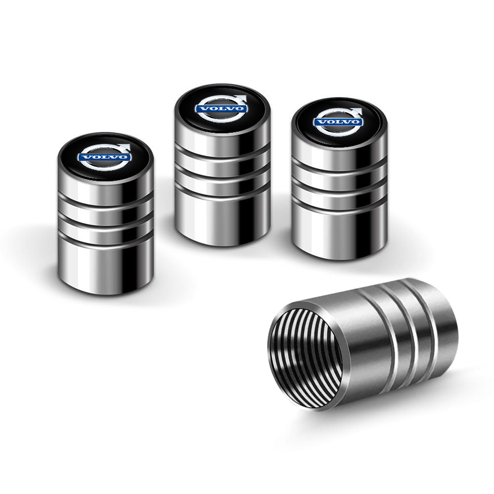 4 stk sølv Volvo ventilhætter