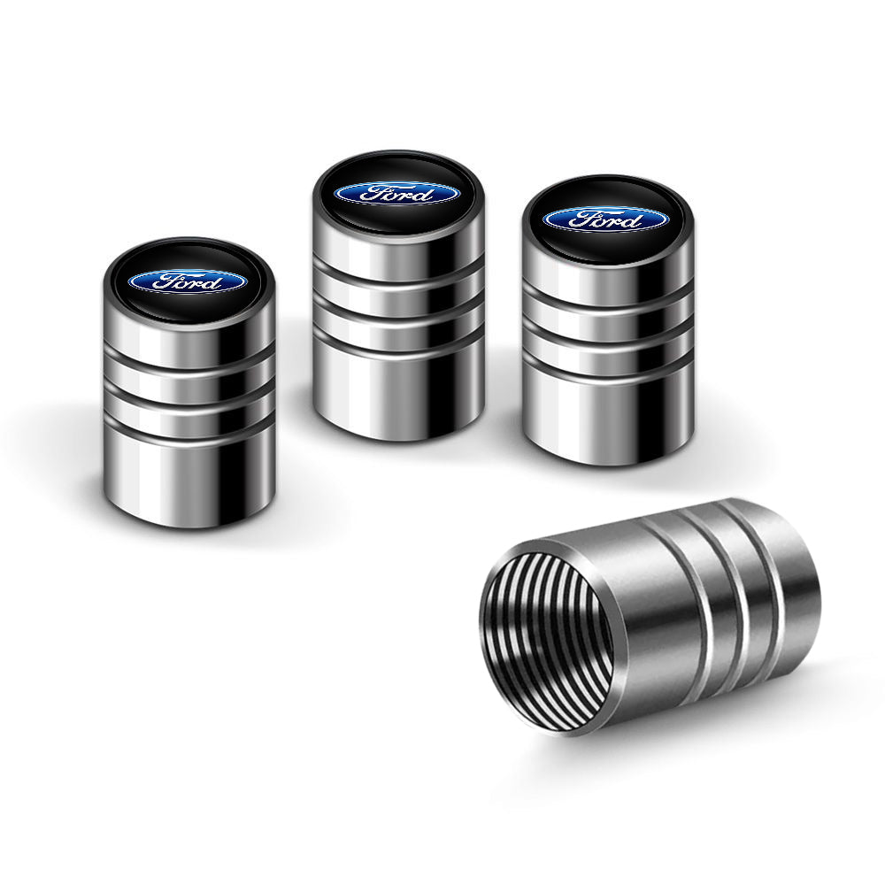 4 stk sølv Ford ventilhætter