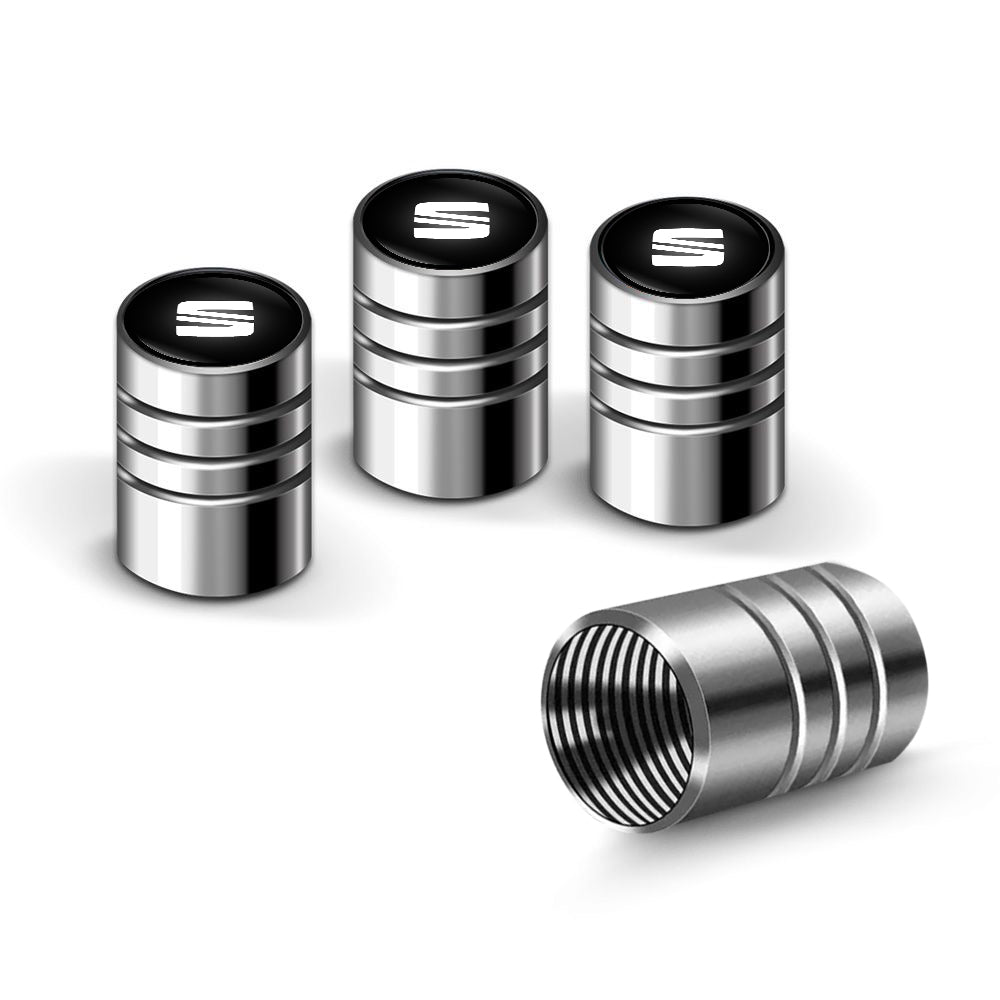 4 stk sølv Seat ventilhætter