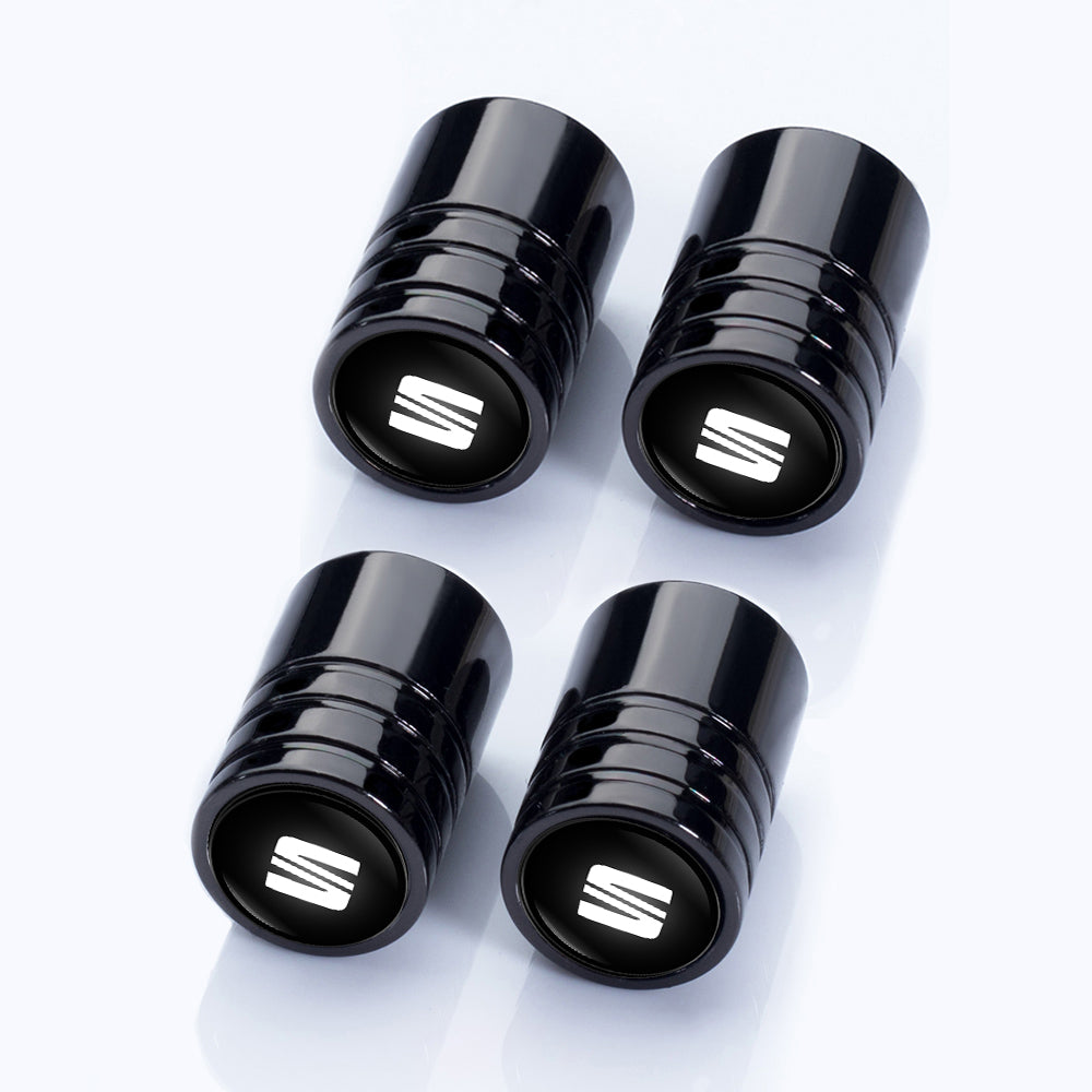 4 stk sorte Seat ventilhætter