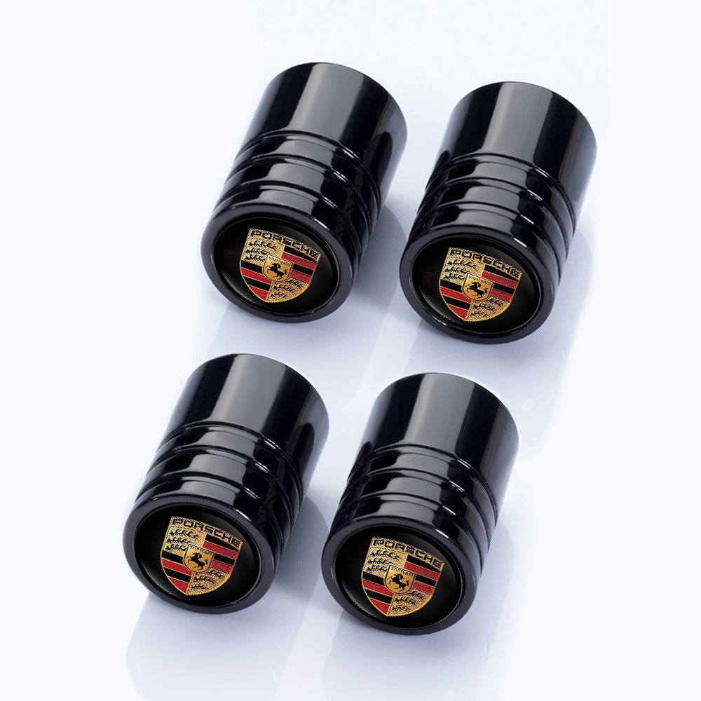 4 stk sorte Porsche ventilhætter