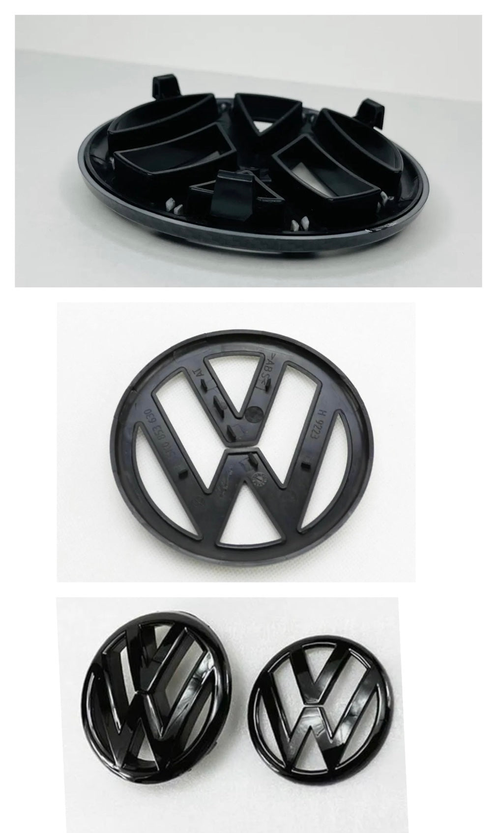 Blank Sorte Emblemer til VW