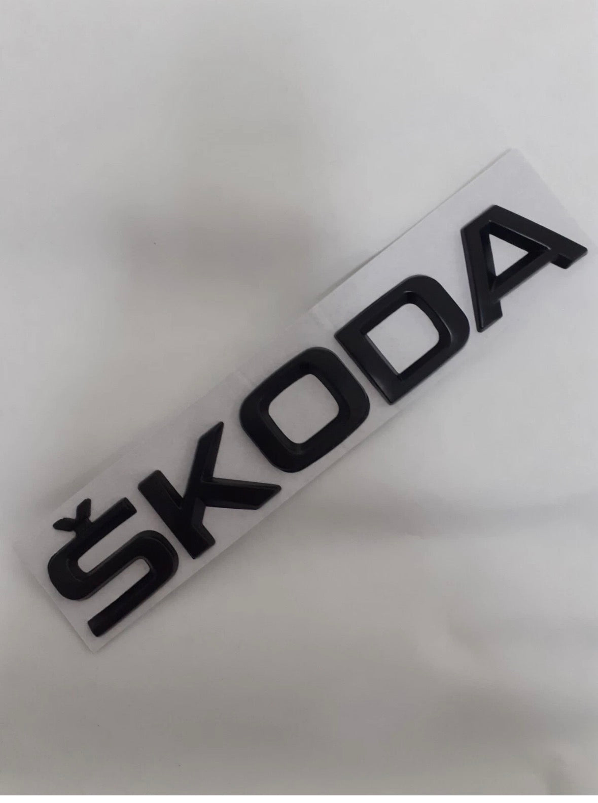 Skoda sort emblem 14.5 cm x 2.5 cm