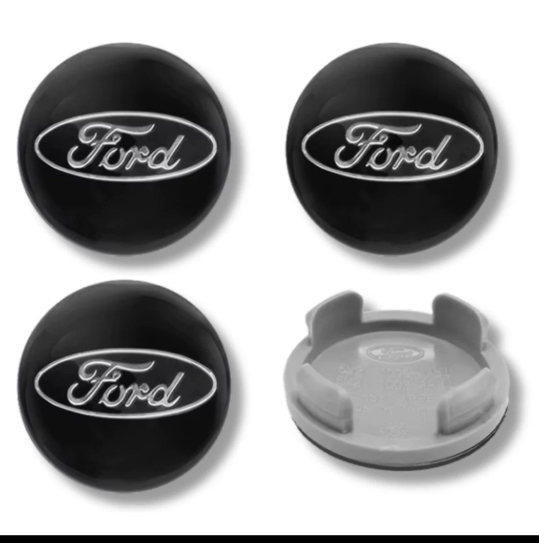 Ford sort centerkapsler 4 stk