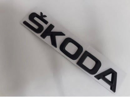 Skoda sort emblem 14.5 cm x 2.5 cm