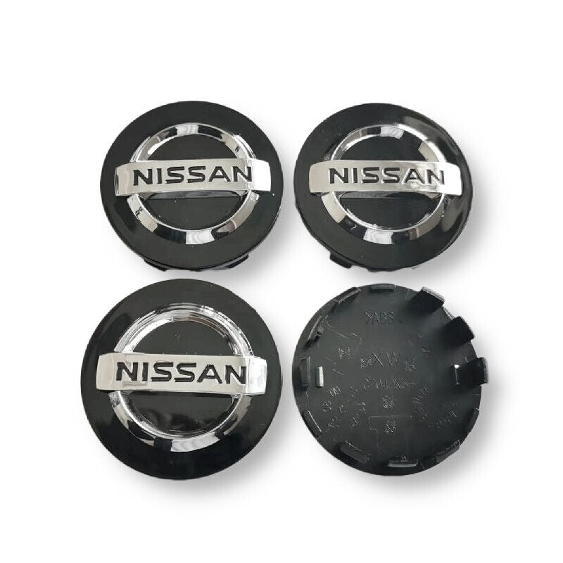 Nissan sort centerkapsler 4 stk