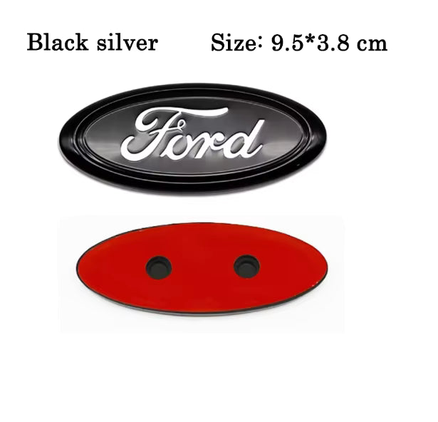 Ford Sort/Sølv Emblem – Vælg mellem 6 størrelser