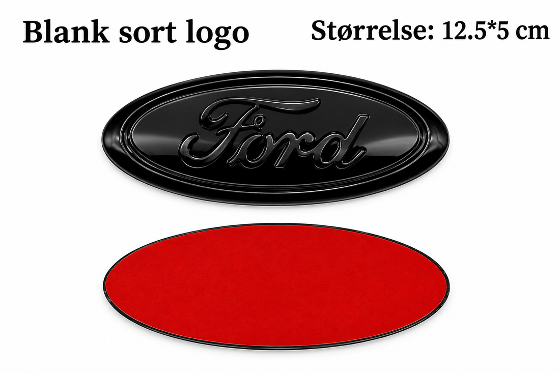 Ford Emblem Blank Sort – Flere størrelser