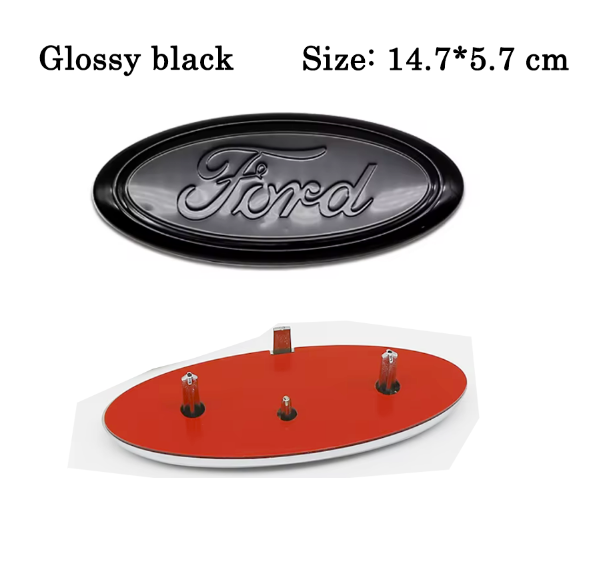 Ford Blank Sort Emblem – Blank Sort / 6 størrelser