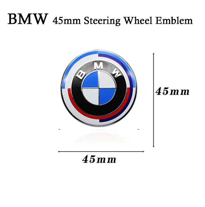 BMW 50 års jubilæum rat-emblem (45 mm)
