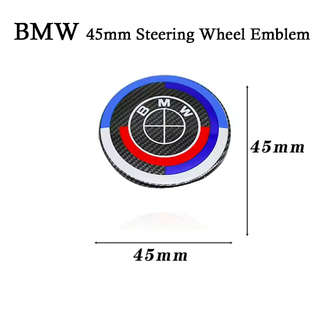 BMW 50 års jubilæum rat-emblem med carbon (45 mm)
