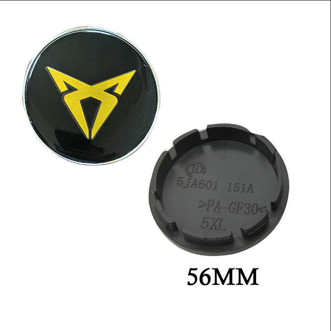 Cupra sort-guld centerkapsler 4 stk