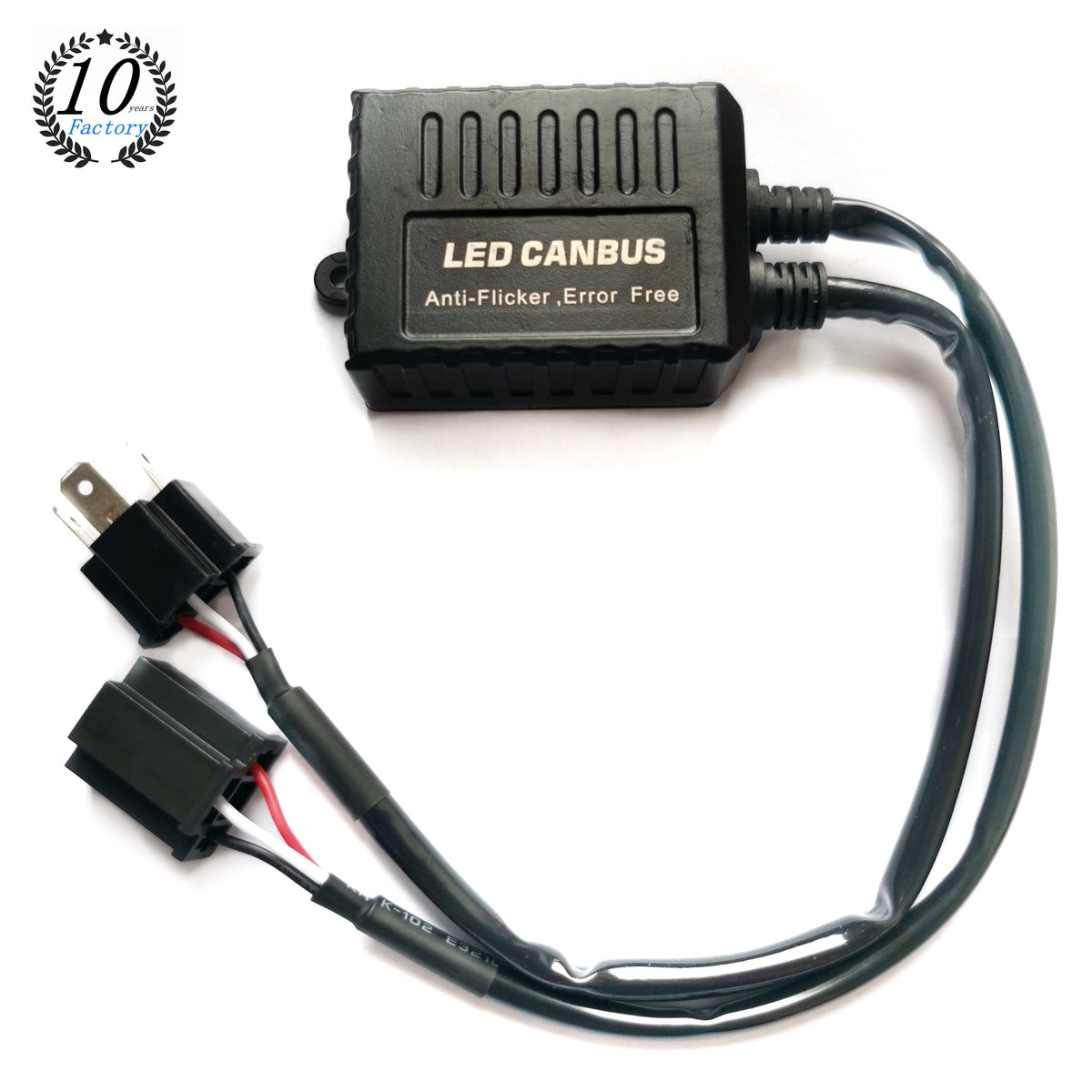 H4 LED CANBUS Adapter – 12–24V – Anti-Flicker &amp; Fejlkorrektion – 2 Stk.