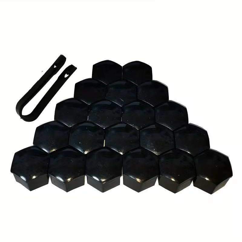 Møtrikskjuler - Sort 17 mm - Antal 20 stk
