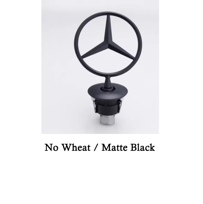 Mercedes mat sort stjerne emblem uden logo